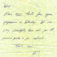 Bill Wedding Note